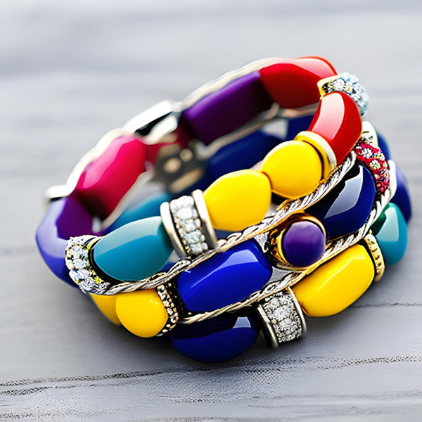 2023 fall jewelry trends chunky colorful beaded braclets