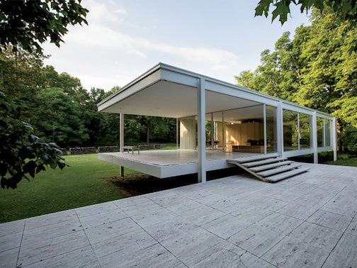 Farnsworth House Chicago Illinois Bauhaus style architecture designed by Mies van der Rohe