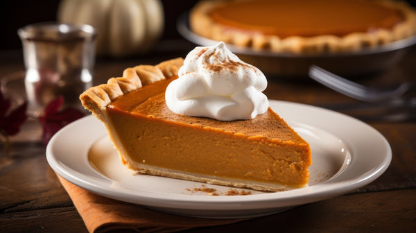 thanksgiving pumpkin pie slice