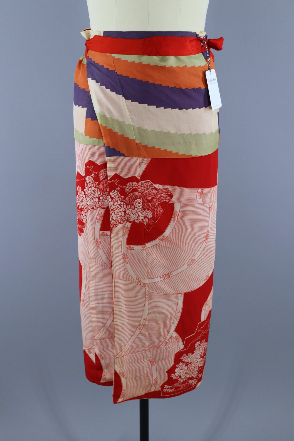 1930s Vintage Silk Kimono SKIRT / Japanese Susoyoke