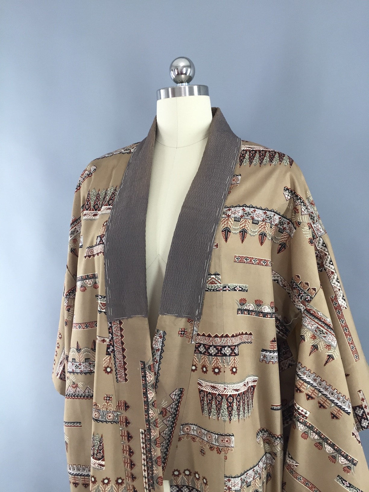 1950s Vintage Kimono Robe / Art Deco Style Print – ThisBlueBird