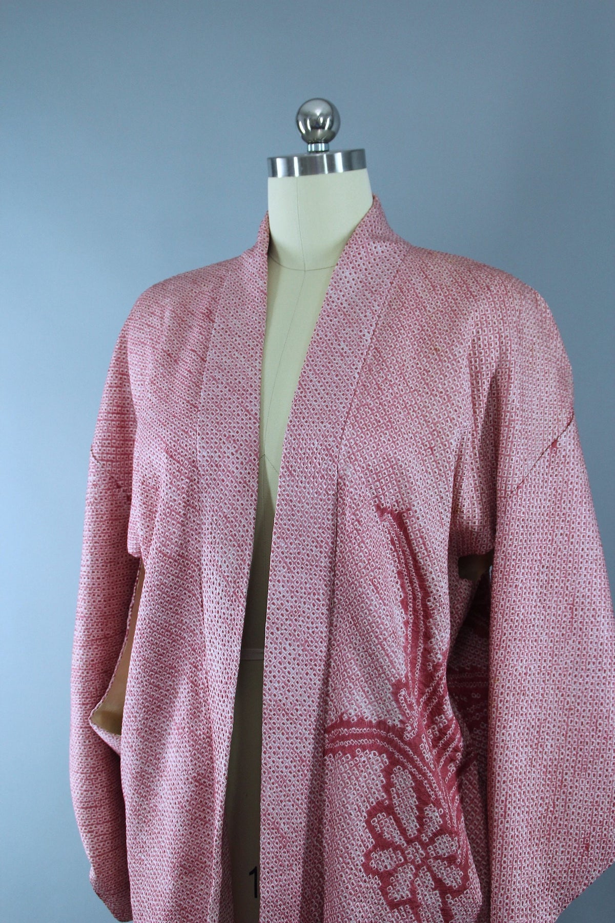 1950s Vintage Silk Haori Kimono Jacket Pink Mauve Floral Shibori ...