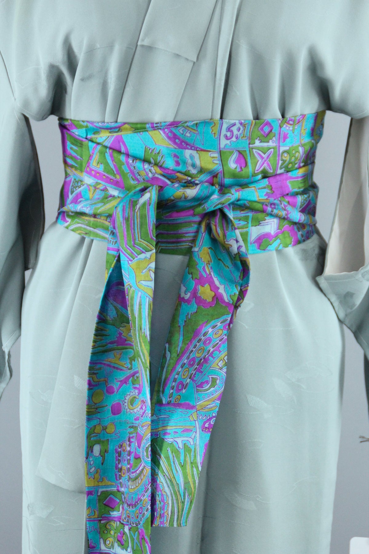 1950s Vintage Silk Kimono Robe / Sea Foam Green#N#– ThisBlueBird