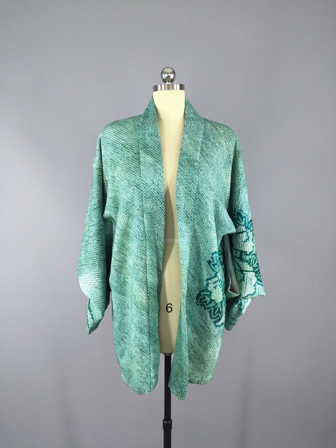 Vintage 1960s Silk Haori Kimono Cardigan / Green Shibori – ThisBlueBird