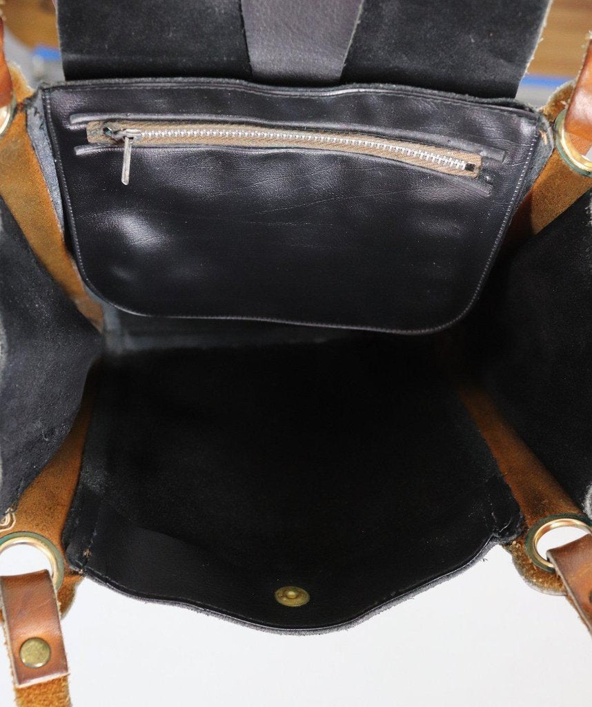 Vintage Black Suede Leather Shoulder Bag – ThisBlueBird