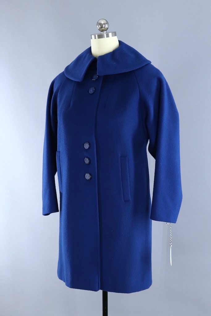 Vintage Blue Cashmere Wool Coat – ThisBlueBird