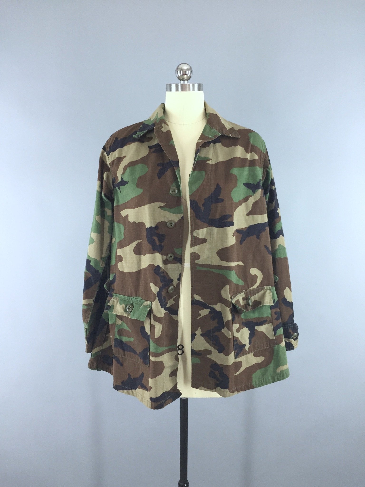 Embroidered US Army Camouflage Jacket Women's Military Coat