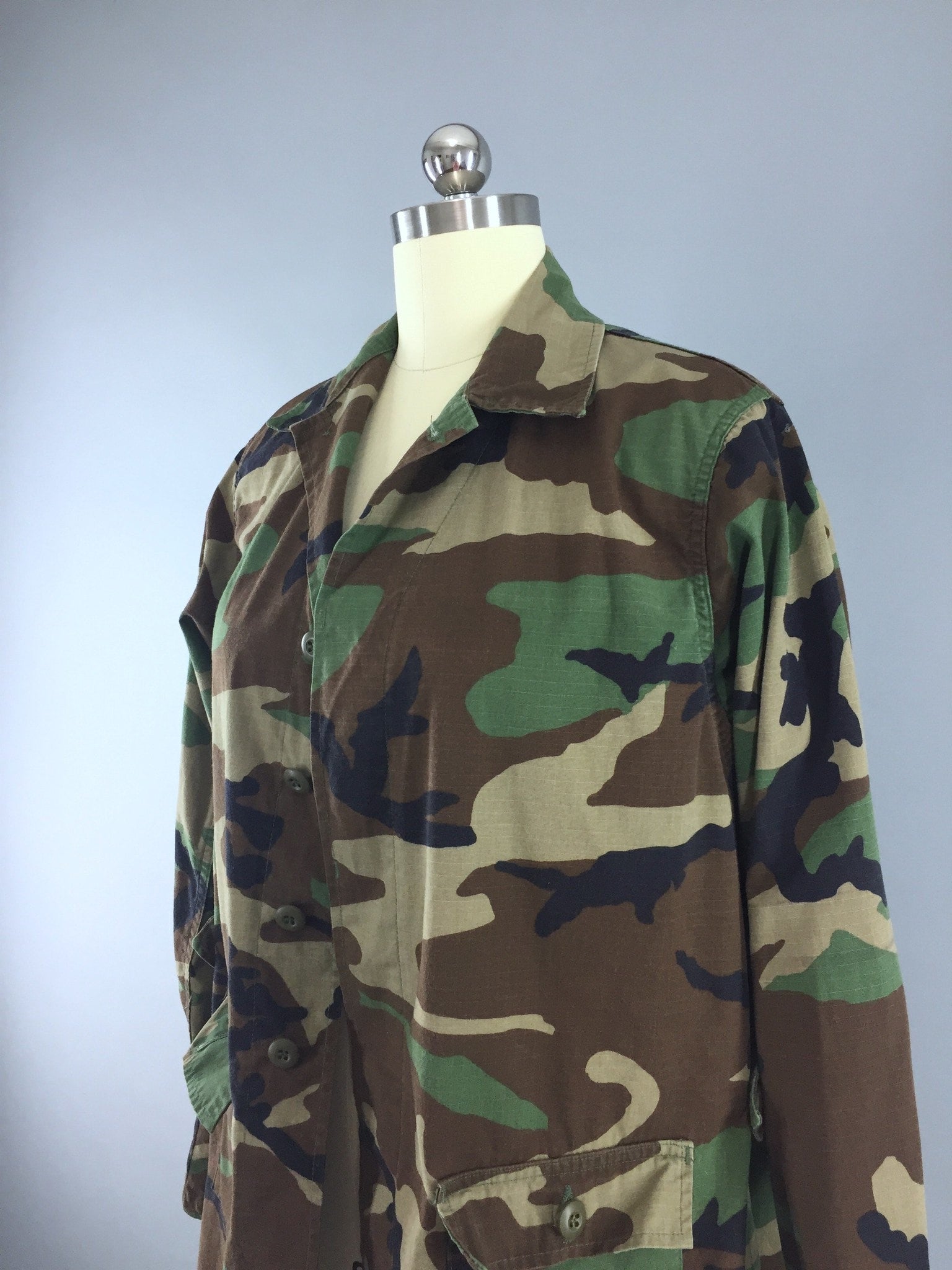 Embroidered US Army Camouflage Jacket Women's Military Coat