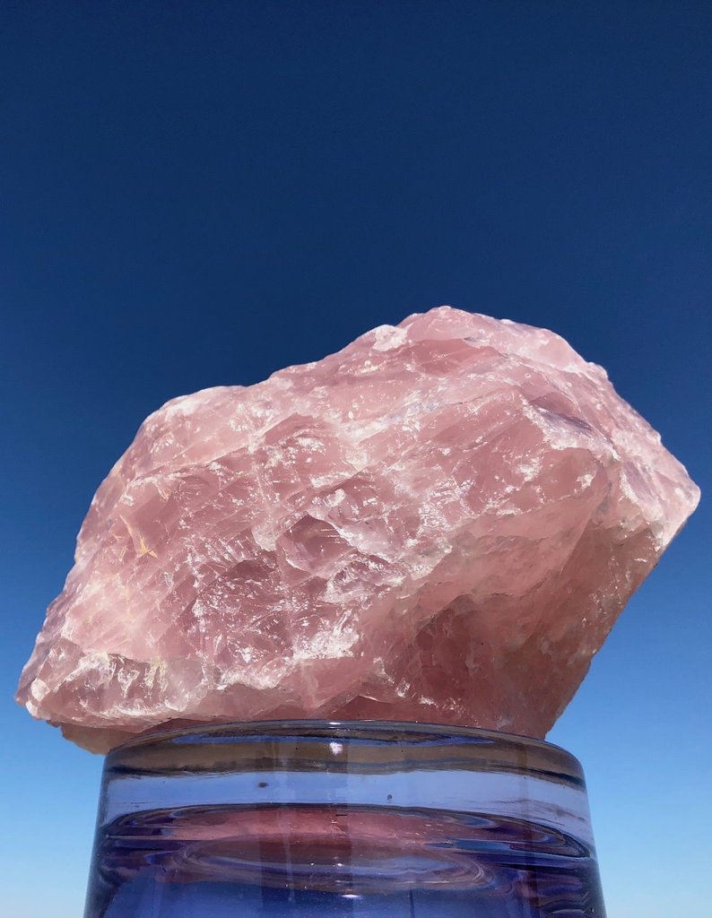 giant rose quartz crystal