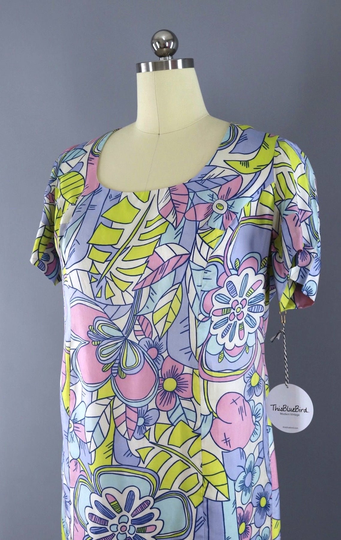 Vintage 1960s Pastel Floral Drop Waist Dress – ThisBlueBird