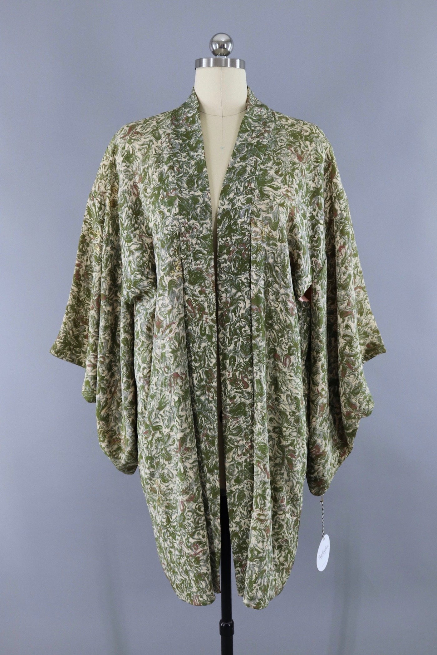 Silk Kimono Duster Jacket / Green Marble – ThisBlueBird