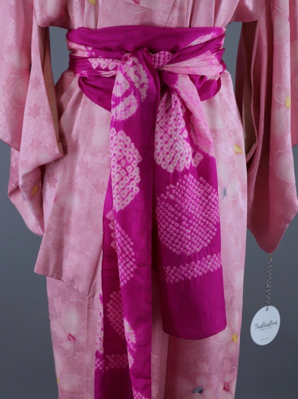 Vintage Silk Kimono Robe / Pink Butterflies – ThisBlueBird