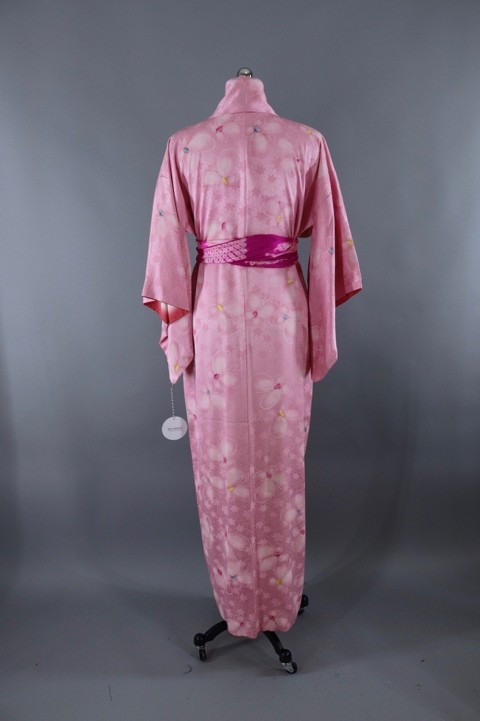 Vintage Silk Kimono Robe / Pink Butterflies – ThisBlueBird
