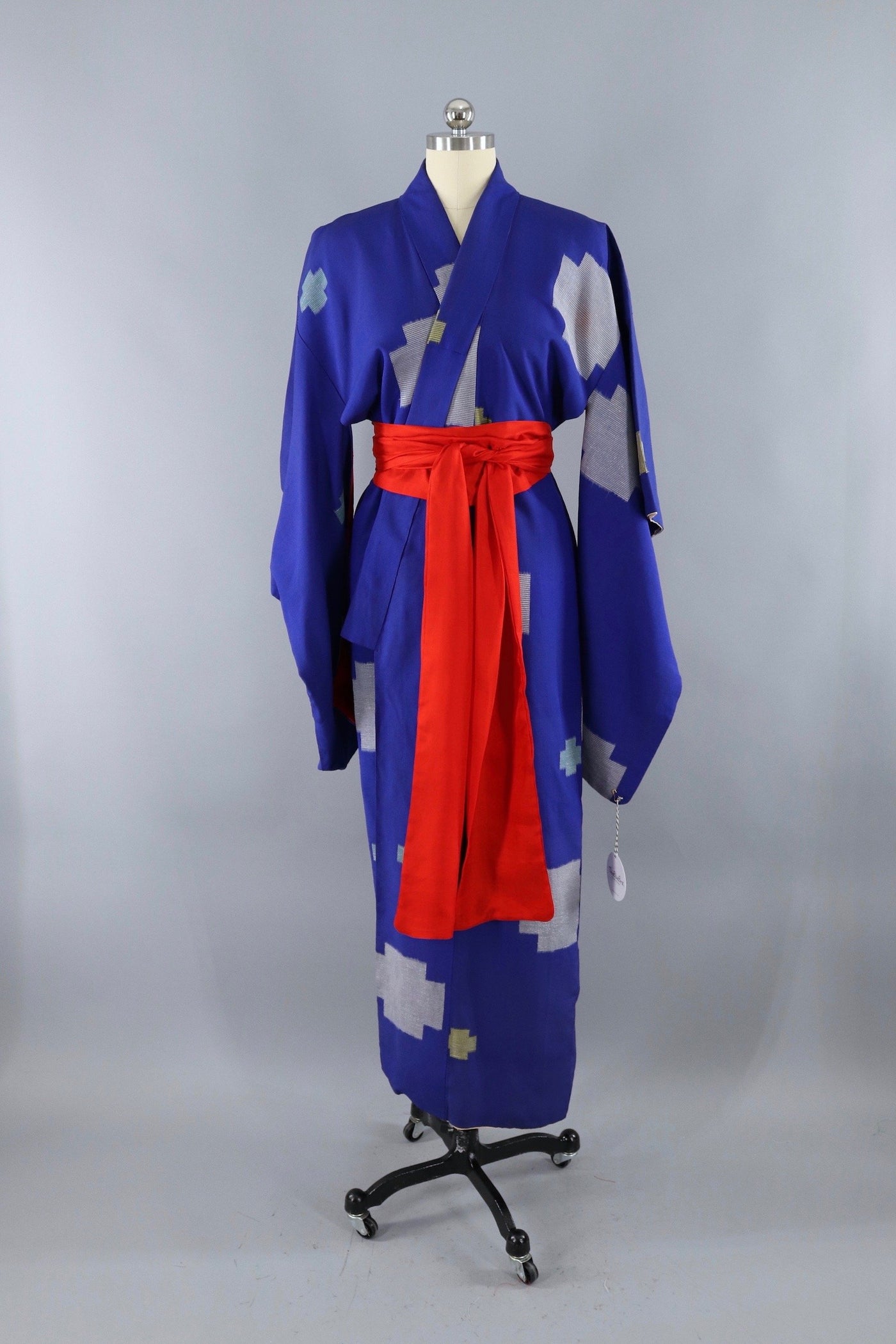 Vintage 1920s - 1930s Silk Kimono Robe / Royal Blue Cross – ThisBlueBird