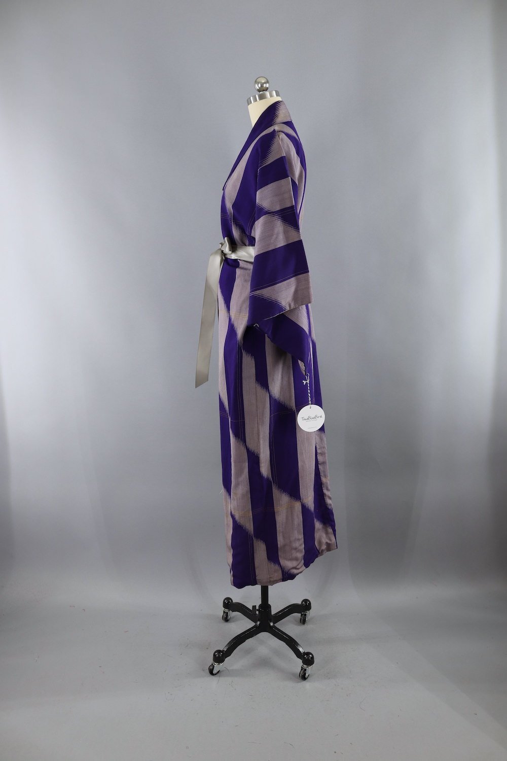 Vintage 1930s Purple & Grey Silk Kimono Robe – ThisBlueBird
