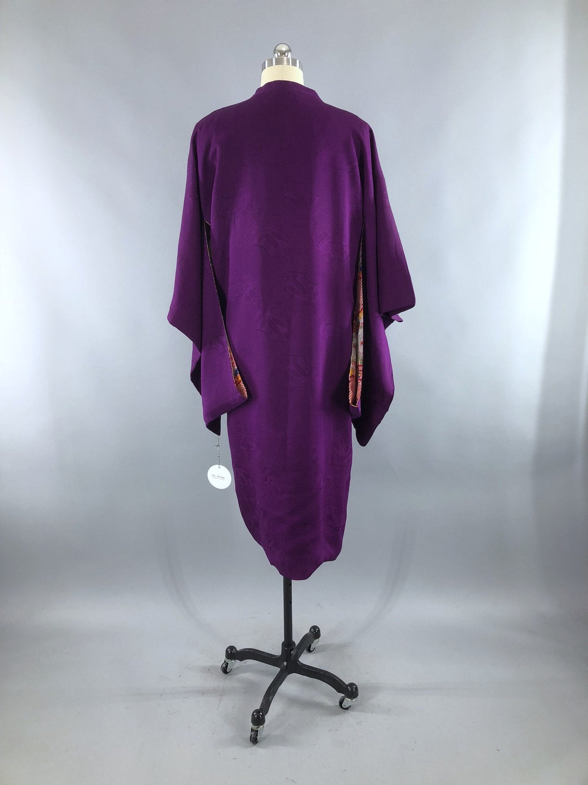 Vintage 1930s Silk Kimono Jacket Coat / Royal Purple