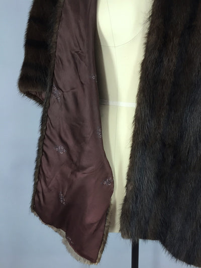 Vintage 1940s - 1950s Mink Stole Fur Wrap