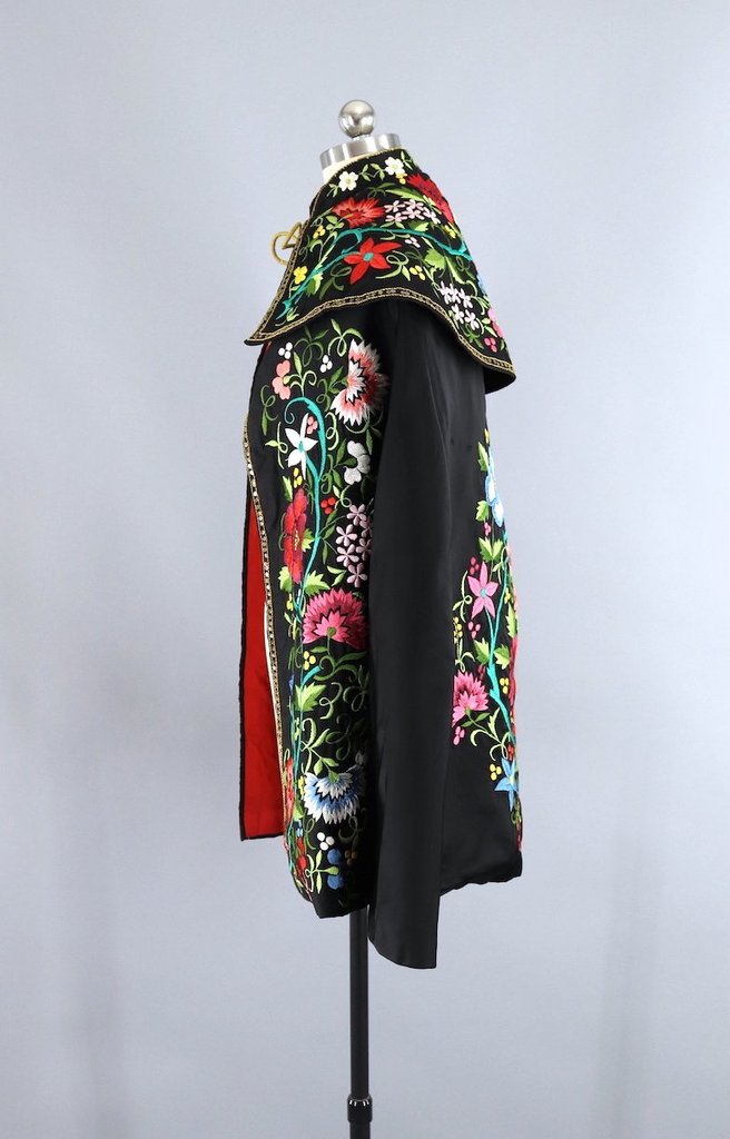 Vintage 1940s Embroidered Cape / Spanish Matador Toreador Capote