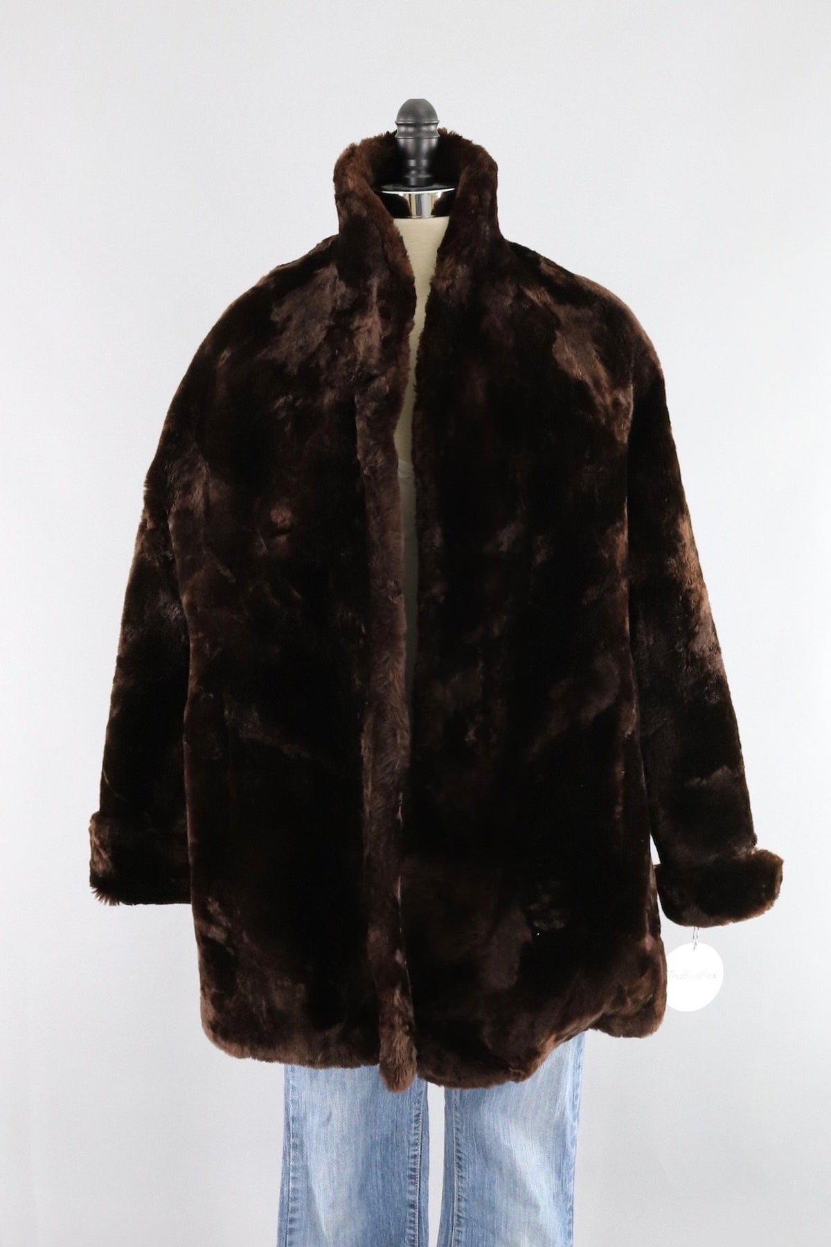 Vintage 1950s Brown Mouton Sheared Lamb Fur Coat – ThisBlueBird