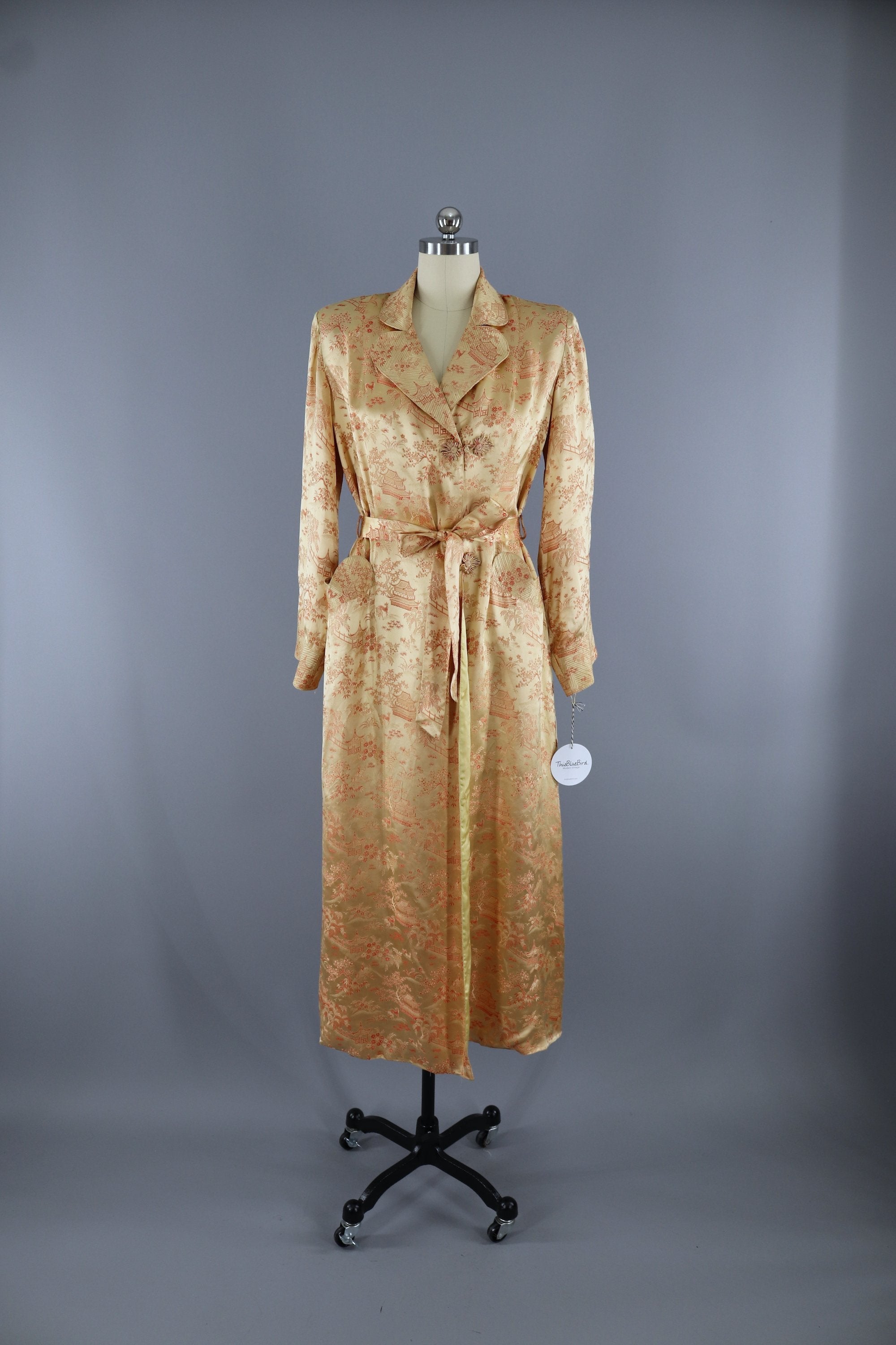 vintage satin robe