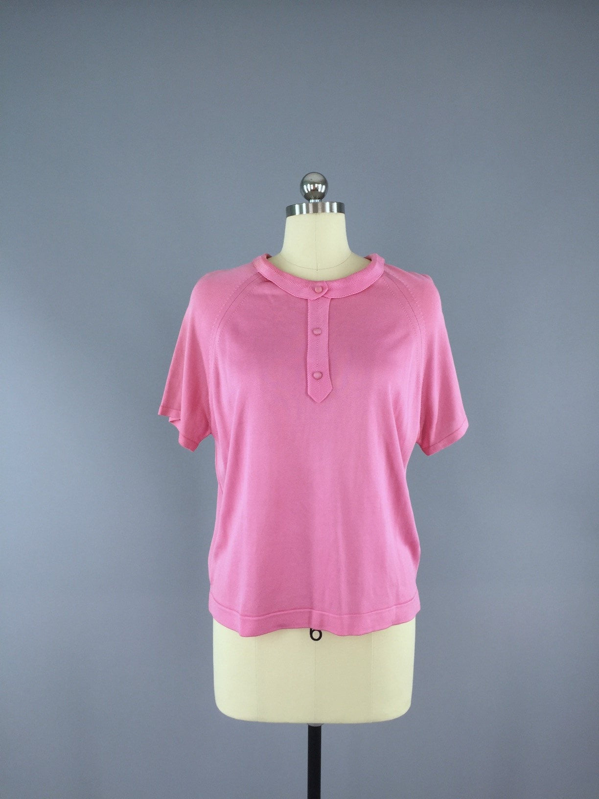 Vintage 1960s Carnation Pink Sweater Top – ThisBlueBird