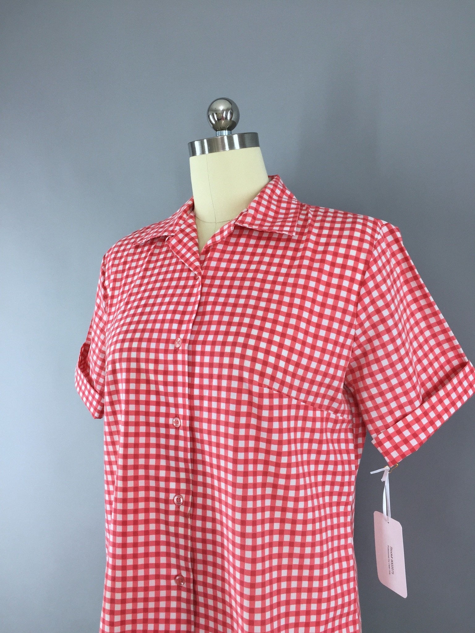 Vintage 1960s Gingham Rockabilly Shirt by Merriweather