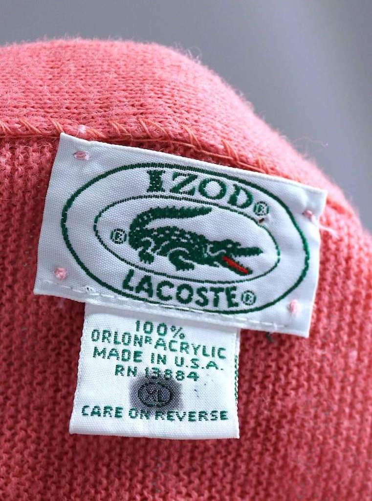 vintage izod lacoste labels