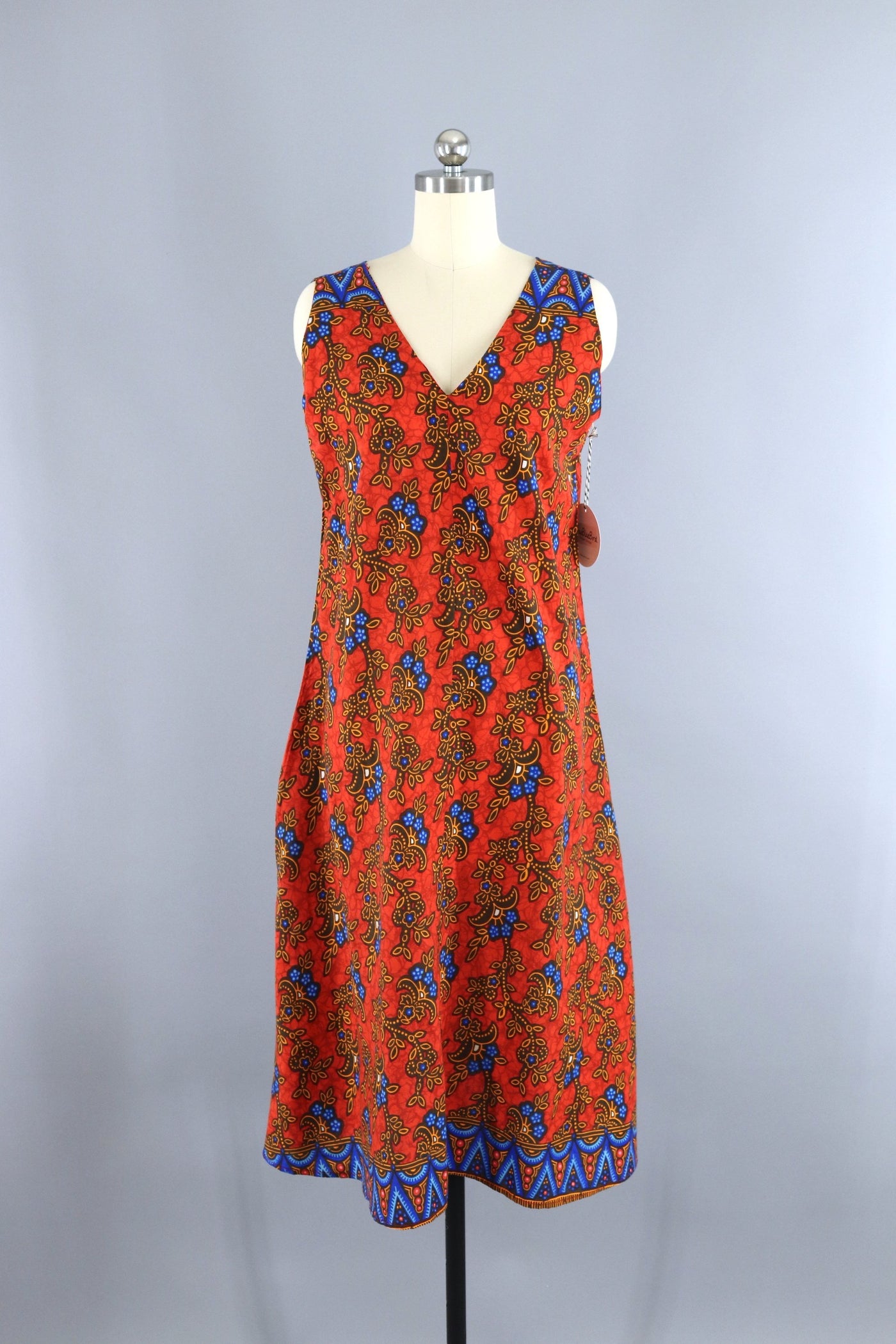 Vintage 1970s Kenya African Dress / Orange Batik Print – ThisBlueBird