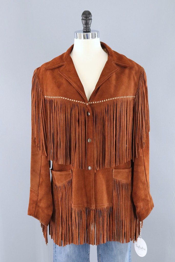Vintage 1970s Suede Fringe Jacket