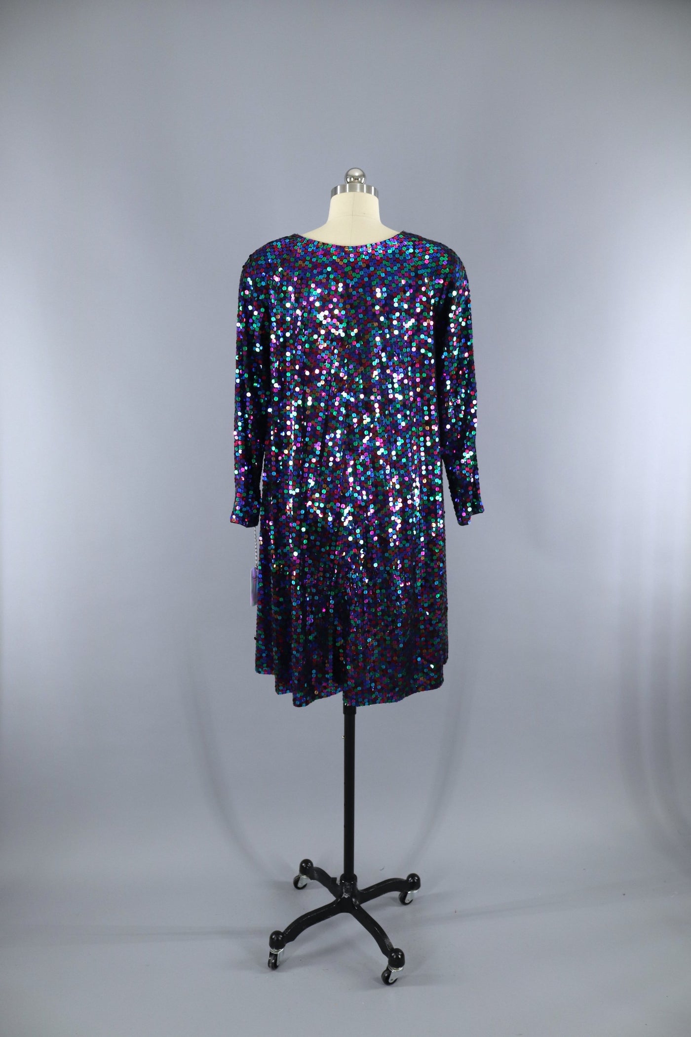 Vintage 1980s Rainbow Sequined Party Trophy Dress – ThisBlueBird