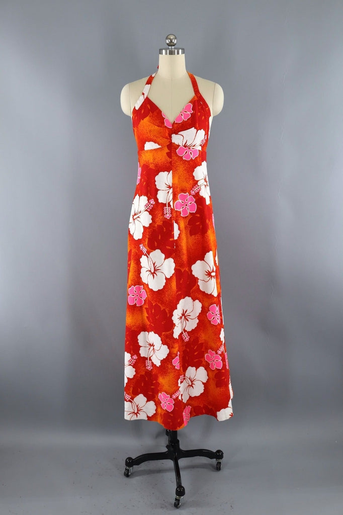 halter hawaiian dress