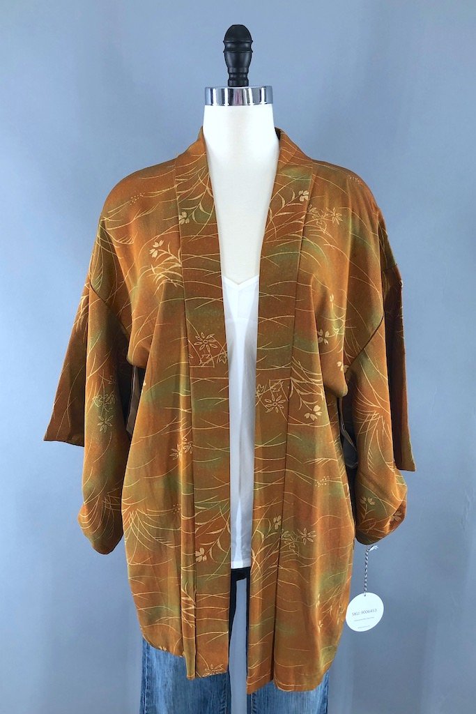 Vintage Brown Ombre Silk Kimono Cardigan – ThisBlueBird