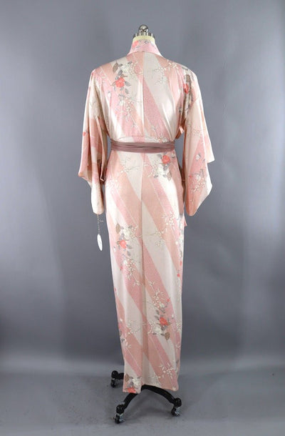 Vintage Pastel Pink Floral Kimono – ThisBlueBird