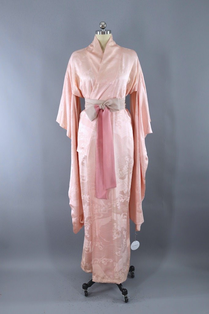 vintage satin robe