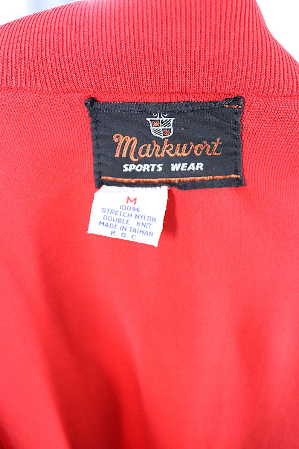 Vintage Red & White Track Jacket / Markwort Sports Wear – ThisBlueBird