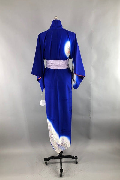 Vintage Royal Blue Kimono Robe – ThisBlueBird