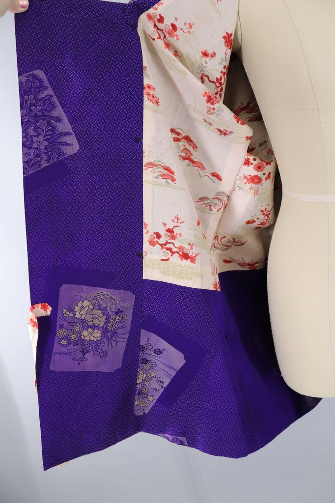 Vintage Silk Kimono Jacket / Blue Floral Wagons – ThisBlueBird