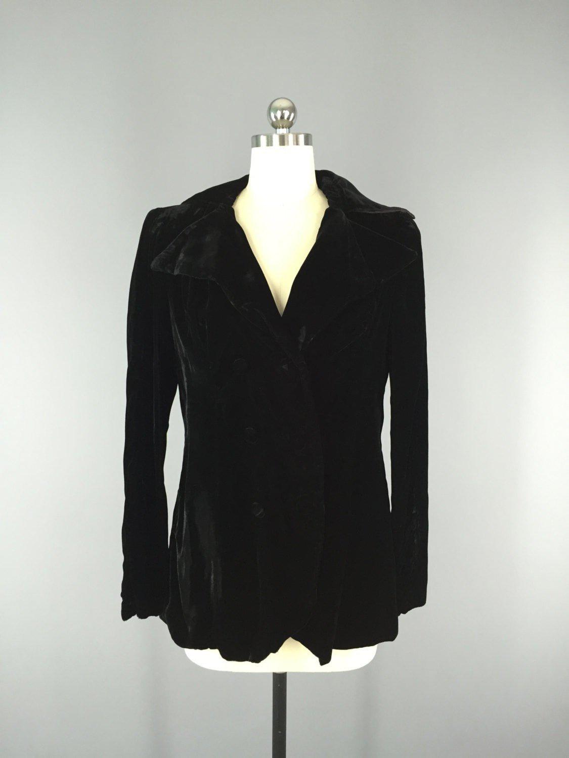 Vintage Silk Velvet Jacket / Edwardian Style – ThisBlueBird