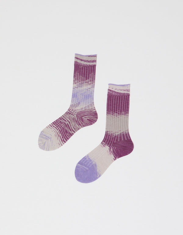 One Ribbed Silk Socks AW23