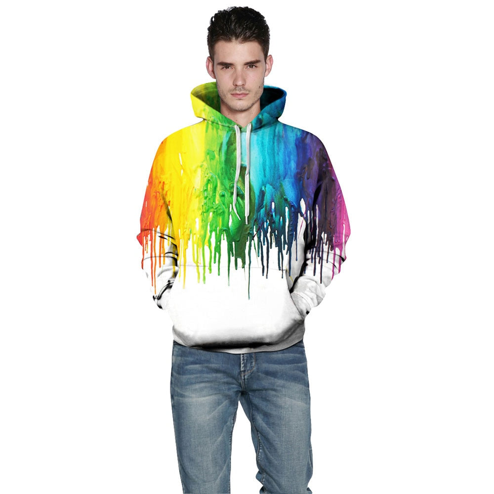 rainbow drip hoodie