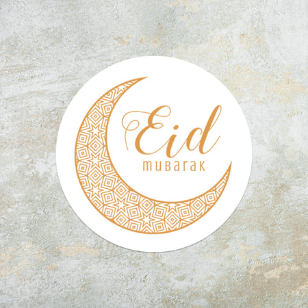 35 Gold Moon Eid Mubarak Stickers Eid Labels Eid Stickers