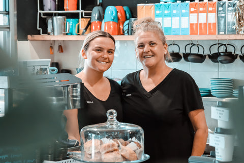 Cafe shop owner Cassie and her daughter Bella from Seasalt Cafe and Restaurant