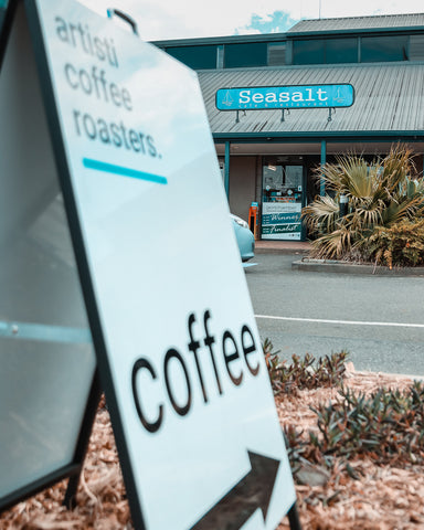 Artisti Coffee Roasters sign at Seasalt in Port Macquarie