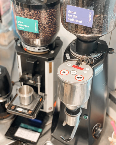 Anfim SP2 and Mazzer Kony coffee grinders at Seasalt Cafe in Port Macquarie