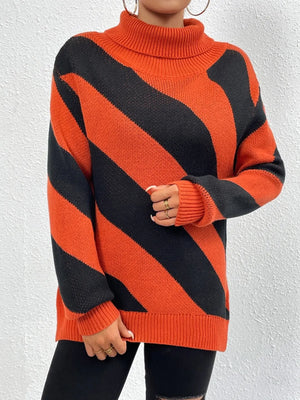 Striped Turtleneck Sweater (Options Available) - The Runway II