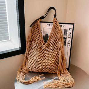 Woven Tassel Beach Bag (Options Available) - The Runway II