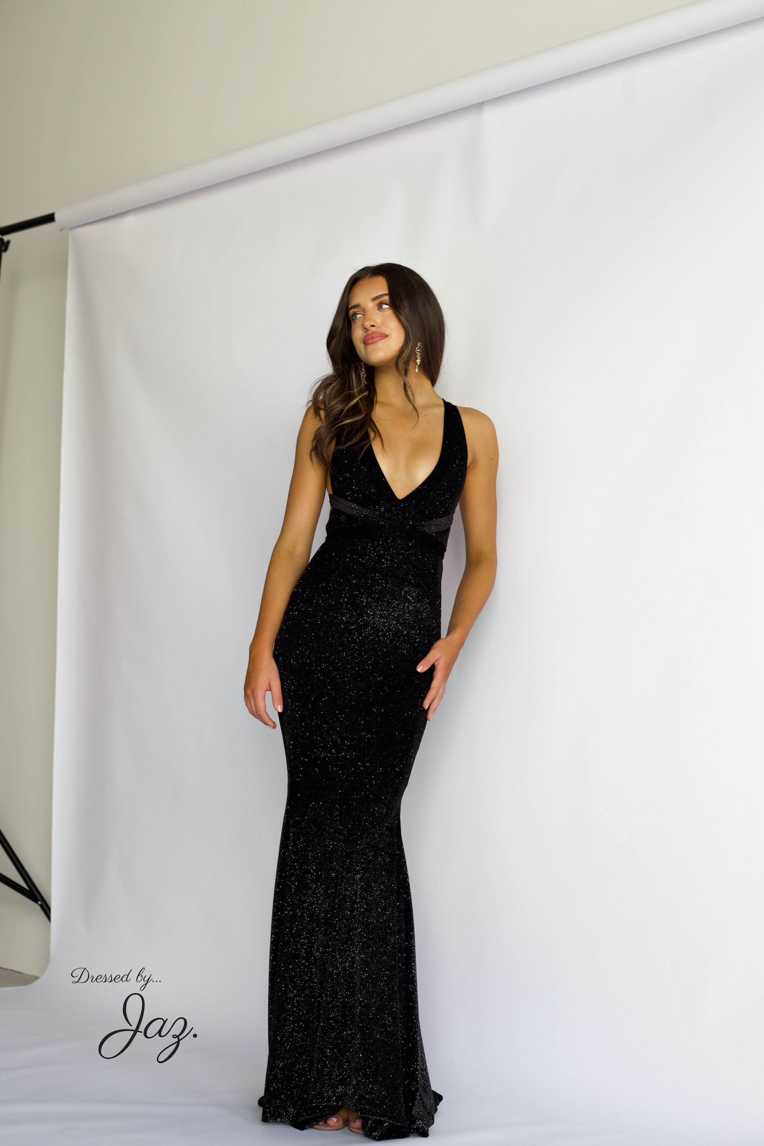 Nikola Gown - Black Sparkle