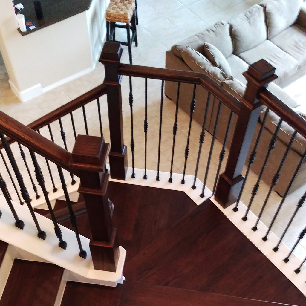 Removable Stair Banister Stair Railing Makeover Before It Is