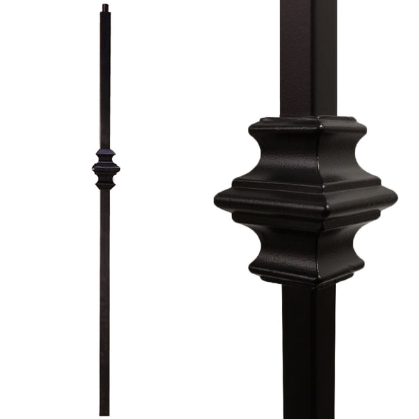 Plain Stair Wrought Iron Newel Post - Affordable Stair Parts ...