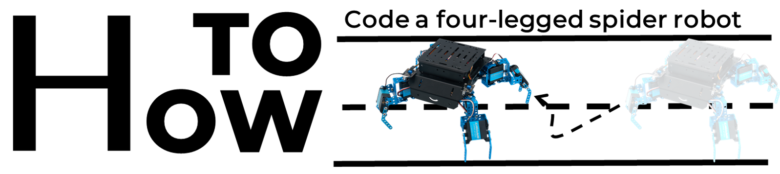 Four-legged spider robot